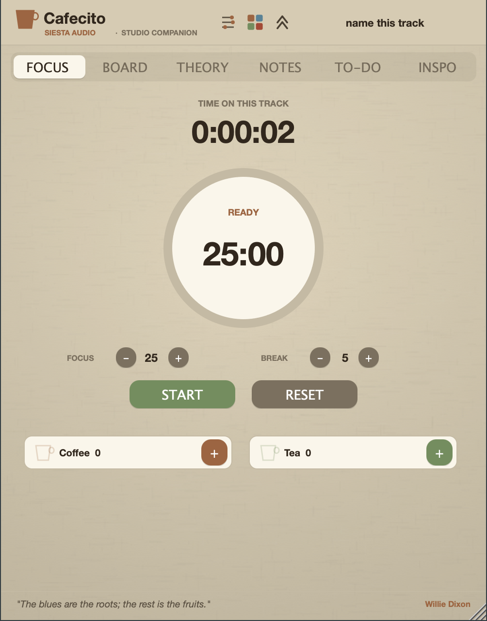 Cafecito, a free studio companion plugin